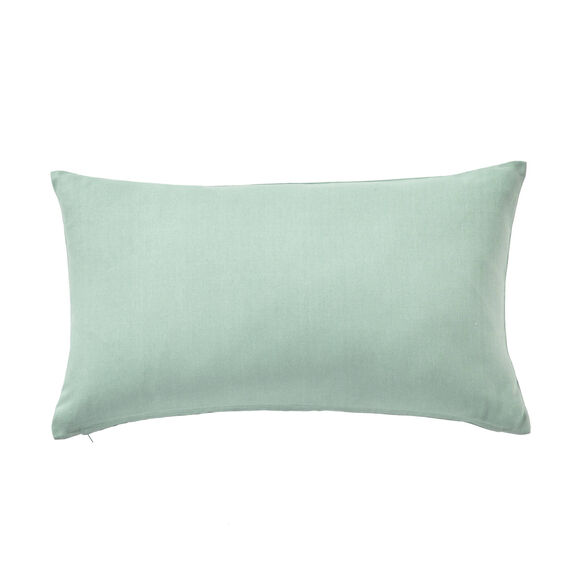 Housse de coussin unie bachette - lot de 2 (vert amande) Housse de coussin unie bachette - lot de 2 (vert amande)